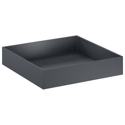 Trädgårdsplanterare Antracit 100 x 100 x 20 cm Kallvalsat stål