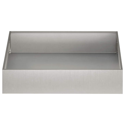 Trädgårdsplanterare Silver 100 x 100 x 20 cm Rostfritt stål