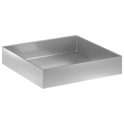 Trädgårdsplanterare Silver 100 x 100 x 20 cm Galvaniserat stål