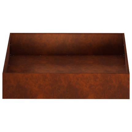 Trädgårdsplanterare 2 st Rostig 100 x 100 x 20 cm