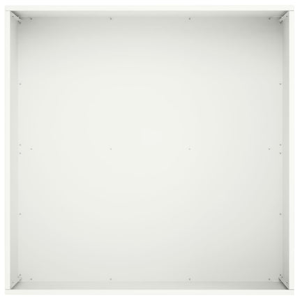 Trädgårdsplanterare Vit 40 x 40 x 30 cm Kallvalsat stål