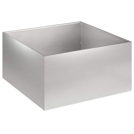 Trädgårdsplanterare 2 st Silver 40 x 40 x 30 cm Rostfritt stål