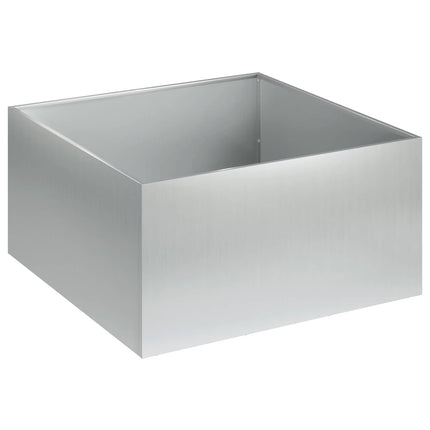 Trädgårdsplanterare 2 st Silver 40 x 40 x 30 cm