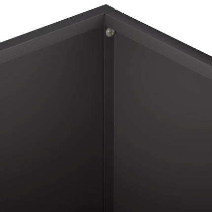 Trädgårdsplanterare 2 st Svart 60 x 60 x 30 cm Kallvalsat stål