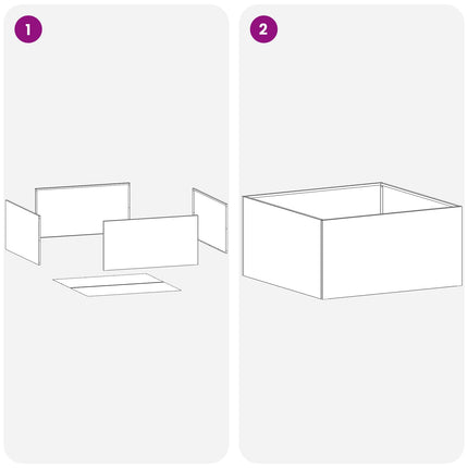 Trädgårdsplanterare Antracit 60 x 60 x 30 cm Kallvalsat stål