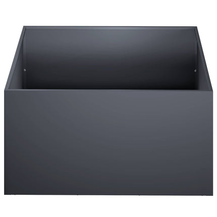 Trädgårdsplanterare Antracit 60 x 60 x 30 cm Kallvalsat stål
