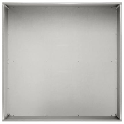 Trädgårdsplanterare 2 st Silver 60 x 60 x 30 cm Rostfritt stål