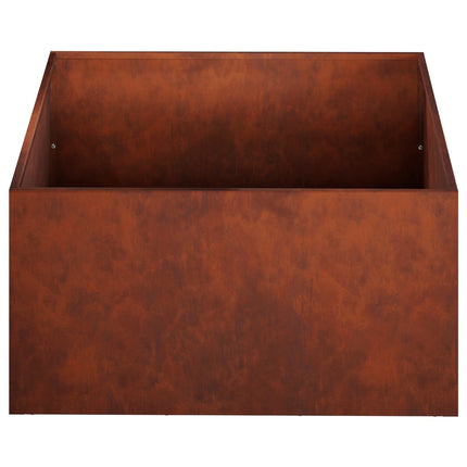 Trädgårdsplanterare 2 st Rostig 60 x 60 x 30 cm