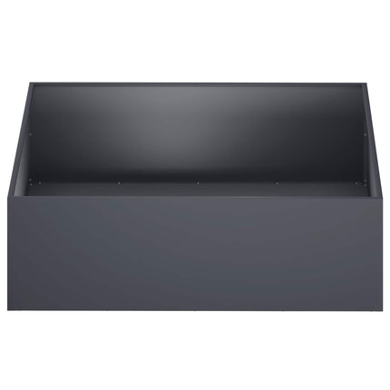 Trädgårdsplanterare Antracit 80 x 80 x 30 cm Kallvalsat stål