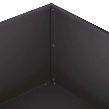 Trädgårdsplanterare Svart 100 x 100 x 30 cm Kallvalsat stål
