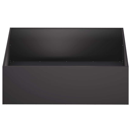 Trädgårdsplanterare Svart 100 x 100 x 30 cm Kallvalsat stål