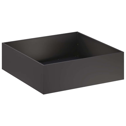 Trädgårdsplanterare 2 st Svart 100 x 100 x 30 cm