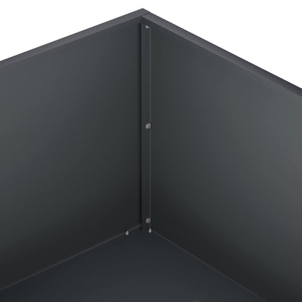 Trädgårdsplanterare Antracit 100 x 100 x 30 cm Kallvalsat stål