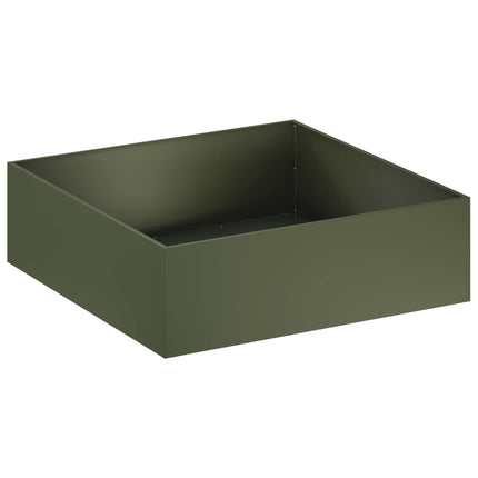 Trädgårdsplanterare 2 st Olivgrön 100 x 100 x 30 cm