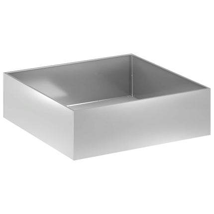 Trädgårdsplanterare Silver 100 x 100 x 30 cm Galvaniserat stål