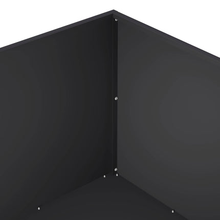Trädgårdsplanterare 2 st Svart 60 x 60 x 40 cm Kallvalsat stål