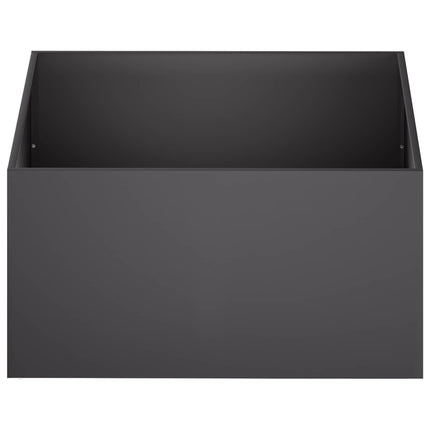 Trädgårdsplanterare 2 st Svart 60 x 60 x 40 cm Kallvalsat stål