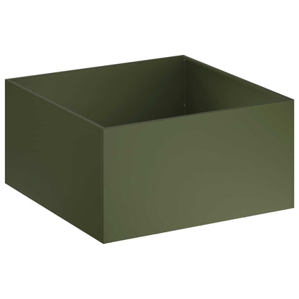 Trädgårdsplanterare Olivgrön 60 x 60 x 40 cm Kallvalsat stål