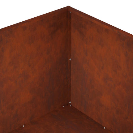 Trädgårdsplanterare 2 st Rostig 80 x 80 x 40 cm