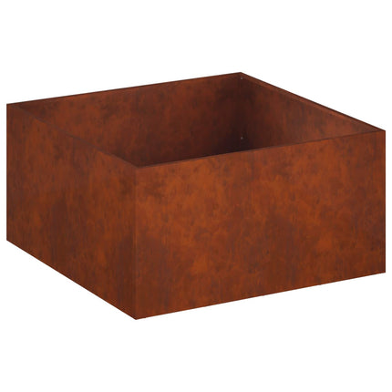 Trädgårdsplanterare 2 st Rostig 80 x 80 x 40 cm