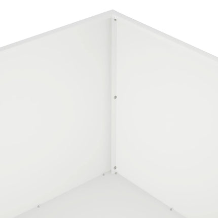 Trädgårdsplanterare 2 st Vit 100 x 100 x 40 cm Kallvalsat stål