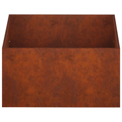 Trädgårdsplanterare 2 st Rostig 100 x 100 x 40 cm