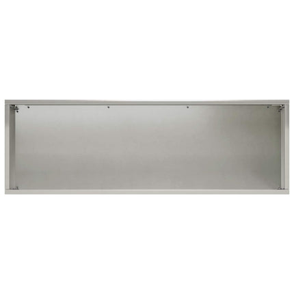 Trädgårdsplanterare 2 st Silver 40 x 20 x 20 cm Rostfritt stål