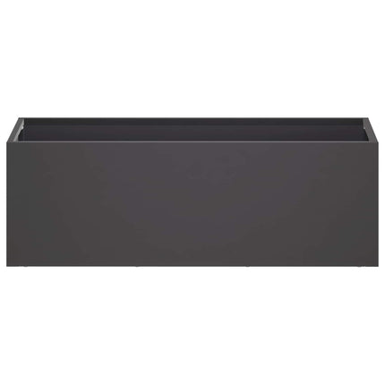 Trädgårdsplanterare Svart 60 x 20 x 20 cm Kallvalsat stål