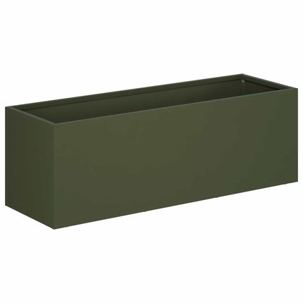 Trädgårdsplanterare 2 st Olivgrön 60 x 20 x 20 cm