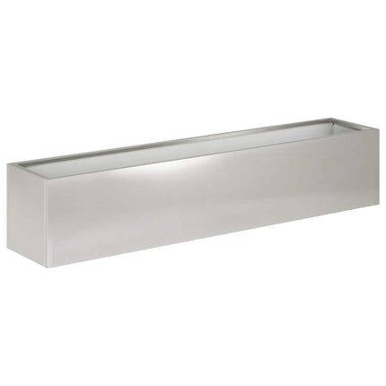 Trädgårdsplanterare Silver 80 x 20 x 20 cm Rostfritt stål