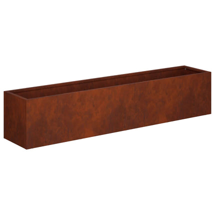 Trädgårdsplanterare 2 st Rostig 80 x 20 x 20 cm