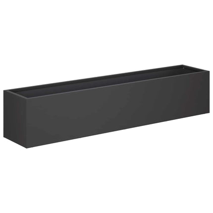 Trädgårdsplanterare Svart 100 x 20 x 20 cm Kallvalsat stål