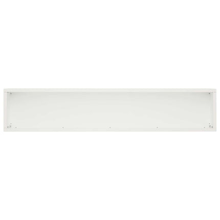 Trädgårdsplanterare 2 st Vit 100 x 20 x 20 cm Kallvalsat stål