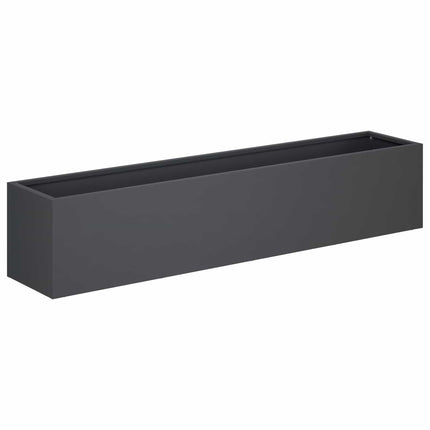 Trädgårdsplanterare 2 st Antracit 100 x 20 x 20 cm