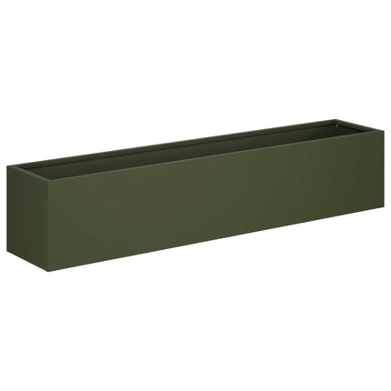 Trädgårdsplanterare 2 st Olivgrön 100 x 20 x 20 cm