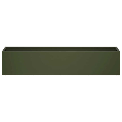 Trädgårdsplanterare 2 st Olivgrön 100 x 20 x 20 cm