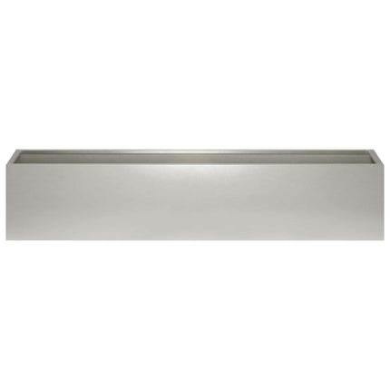 Trädgårdsplanterare 2 st Silver 100 x 20 x 20 cm Rostfritt stål