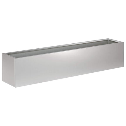 Trädgårdsplanterare 2 st Silver 100 x 20 x 20 cm