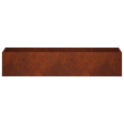 Trädgårdsplanterare 2 st Rostig 100 x 20 x 20 cm