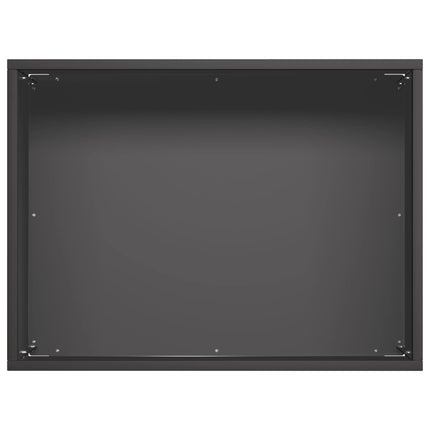 Trädgårdsplanterare Svart 40 x 30 x 30 cm Kallvalsat stål