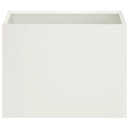 Trädgårdsplanterare Vit 40 x 30 x 30 cm Kallvalsat stål