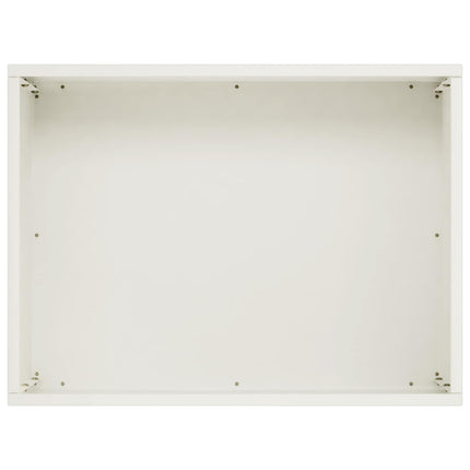 Trädgårdsplanterare Vit 40 x 30 x 30 cm Kallvalsat stål