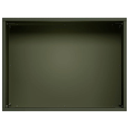 Trädgårdsplanterare Olivgrön 40 x 30 x 30 cm Kallvalsat stål