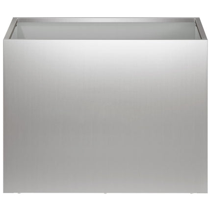 Trädgårdsplanterare 2 st Silver 40 x 30 x 30 cm