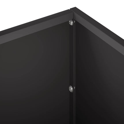 Trädgårdsplanterare Svart 80 x 30 x 30 cm Kallvalsat stål