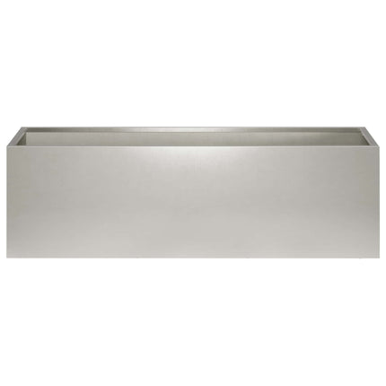 Trädgårdsplanterare 2 st Silver 80 x 30 x 30 cm Rostfritt stål