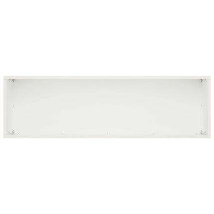 Trädgårdsplanterare 2 st Vit 100 x 30 x 30 cm Kallvalsat stål