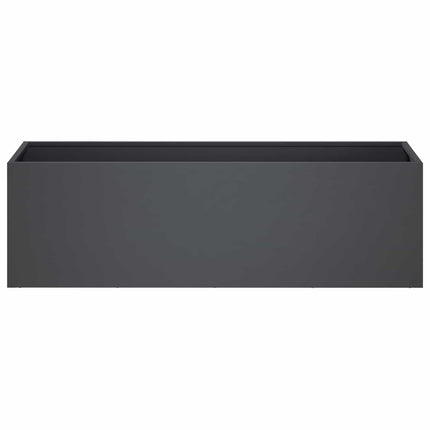 Trädgårdsplanterare Antracit 100 x 30 x 30 cm Kallvalsat stål