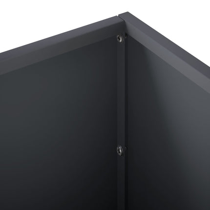 Trädgårdsplanterare 2 st Antracit 100 x 30 x 30 cm