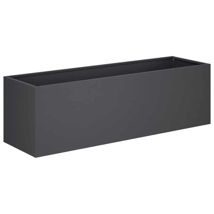 Trädgårdsplanterare 2 st Antracit 100 x 30 x 30 cm